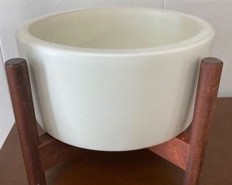 Case Study ceramic small cylinder and wood stand:  $38.00