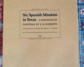 E.M. Schiwetz (Texas Artist) 6 Spanish Mission prints:  $110.00