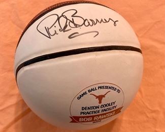 Mini Long Horn basketball ~ signed  by Rick Barnes:  $30.00 