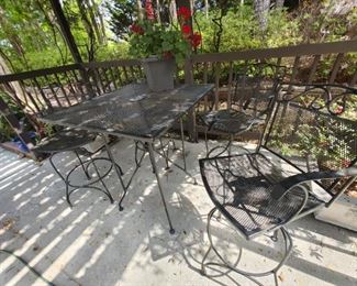 Wrought Iron Hightop Table and 4 chairs