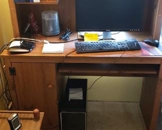 computer desk, computer, office