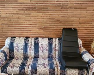 Hickory Inn sleeper sofa, lumbar support chair