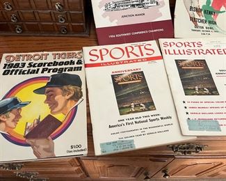 Vintage sports illustrated and sports programs 