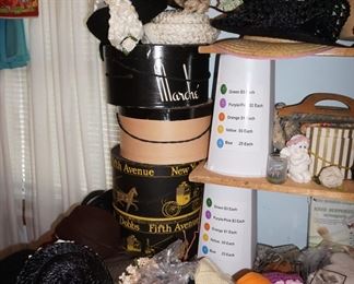 Vintage hats and hat boxes