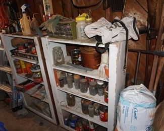 shelving, jars