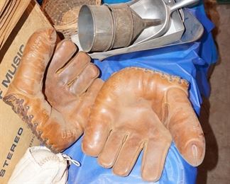 vintage ball gloves