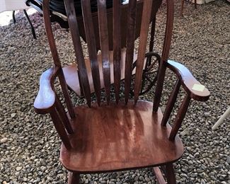 Solid wood rocker