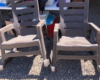 Plastic patio chairs 
