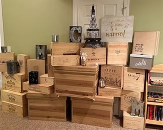 Assorted Empty Wine Boxes