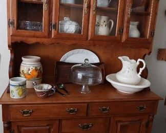 Vintage Hard Rock Maple China Hutch by Young Republic it matches Dining Table