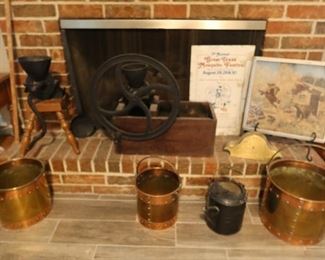 Vintage Copper Buckets Antique Water Can - 