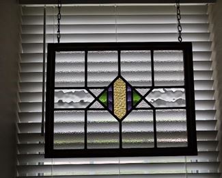 Vintage Stain Glass Panel