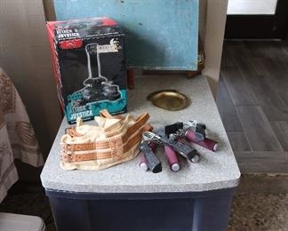 3 Drawer Container - Antique School Board - Exercise Equipment 