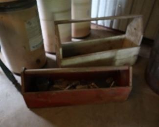 Antique Wooden Tool Boxes