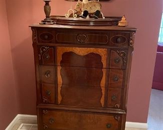 . . . antique matching chest of drawers