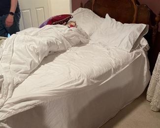 . . . full-sized antique bed -- matches vanity