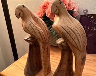 Wood Carved Birds