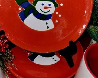 Waechtersbach, Snowman plates, Set of 4