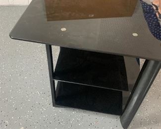 Glass console table