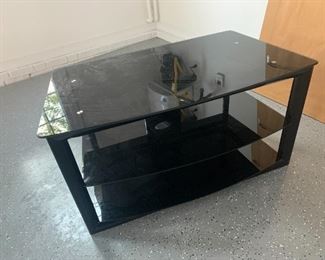 Glass console table