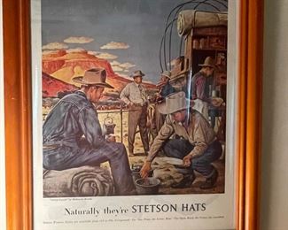Vintage Stetson hat advertisement 