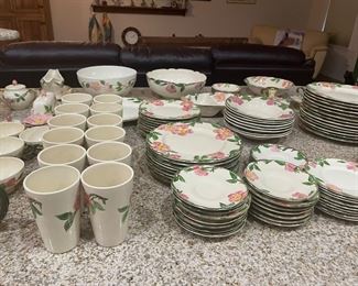 Franciscan desert rose dishes and serving pieces 