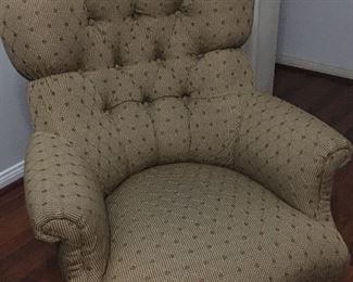 tufted antique upholstered chair