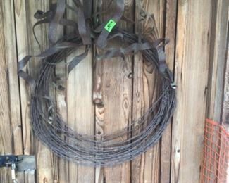 Barbed wire wreath