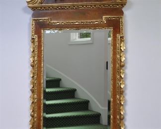 Vintage Federal Eagle-Style Wall Mirror with Phoenix  Motif, 26" x 55".  Made in Italy, by LaBarge.