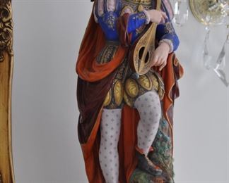 Pair of Monumental French Bisque Renaissance Figures. 27" 