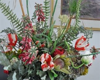 Beautiful 33" Red, Green and White Custom-Designed Floral Centerpiece