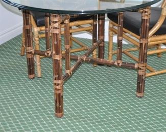 Stunning Base of the McGuire Bamboo Dining Table