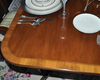 Close-up of the Satin Band on the Baker Dining Table