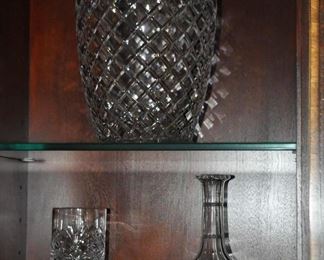More Cut Crystal Available Including a Large Vase, vintage Rocks Glasses and a Vintage Cut Glass Decanter