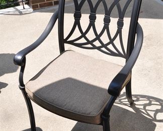 Montreal Collection Aluminum Arm Chair with Cushion