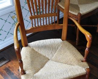 The Dining Set Includes Lexington Furniture Vintage Wheatsheaf Back Dining Arm Chairs(2) with Rush Seats and 4 Side Chairs. Additional Chairs Available!