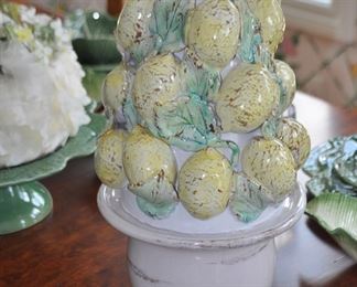 One of the 2 Ceramic Lemon Topiaries Available, 18".  