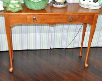 Up close View of the Bob Timberlake Collection by Lexington Furniture Traditional Cherry Sofa/Console Table with Single Drawer.  W46" x H28" x D13"