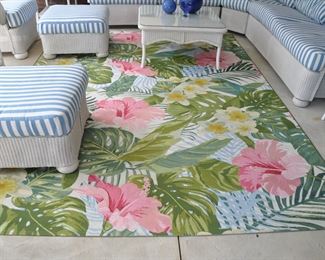 Safavieh Beautiful Tropical Pink and Green Flower Area Carpet, "Barbados", 8' x 10'5"