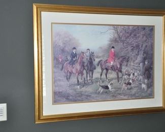 Heywood Hardy Vintage Print, "Cover to Cover"  42" x 32"  