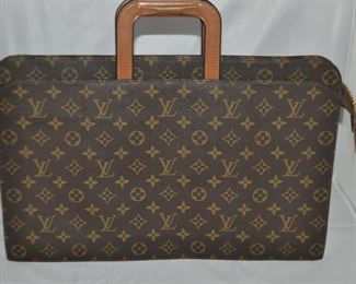 Authentic Vintage Louis Vuitton Brown Monogran Document Briefcase W17" x H11"