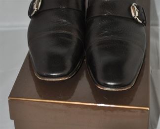 Another Pair of Authentic Men's Gucci Black leather Shoes, Size 10