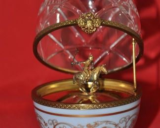 Faberge' Egg, "The Polo Player", Signed and Numbered