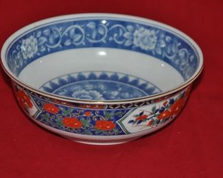 Up Close View of the Tiffany & Co. Asian Style Blue and White Porcelain Bowl