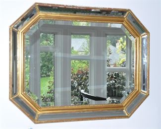 Exquisite LaBarge 8-Sided Bevel Mirror, made in Italy.  36" x 29"