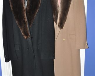 Neiman Marcus Men's Full-Length Wool Coats with Fur Collars!