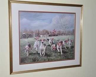 Framed and Double-Matted Print, signed by Artist.  31" x 27"