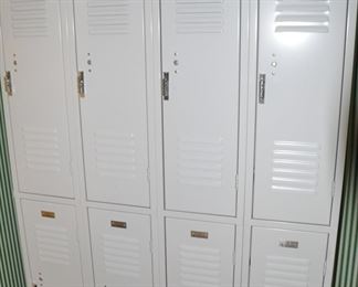 Fantastic Penco Set of Eight Grey Metal Clothing Lockers from Shelving, Inc., Made in Michigan in Auburn Hills 