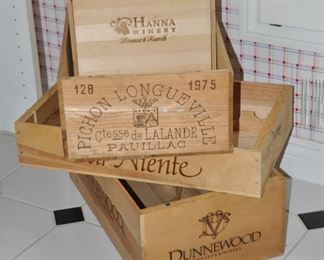 Great Assortment of Wooden Wine Boxes