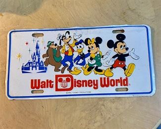 Walt Disney World 50th Vault Mickey and Friends License Plate 